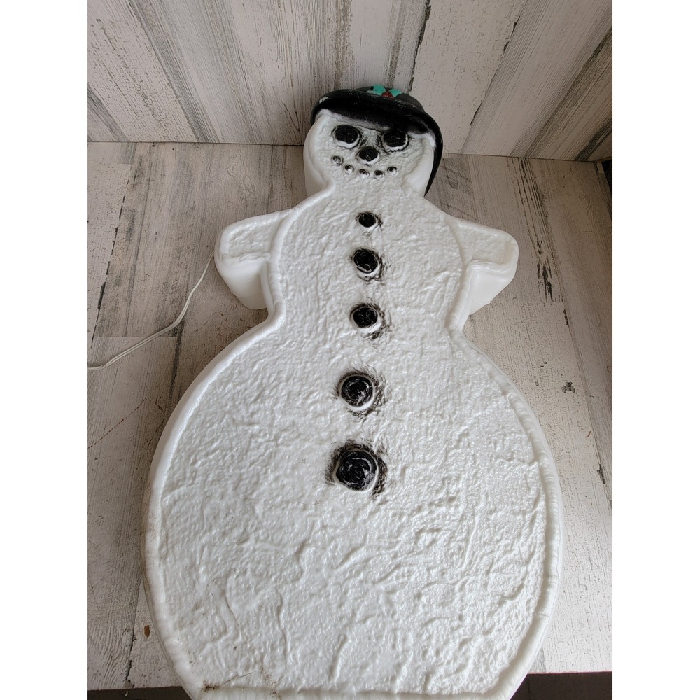 Don featherstone snowman gingerbread snowman blow mold vintage Xmas white